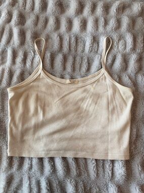 Brandy Melville Cream Cropped Cami Tank